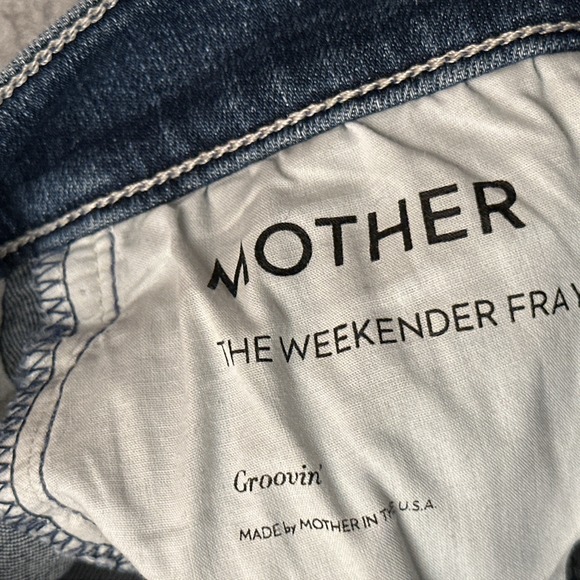 Mother The Weekender Fray Groovin Stretch Flare Jeans 27x30 Mid-Rise Denim EUC - Picture 3 of 13